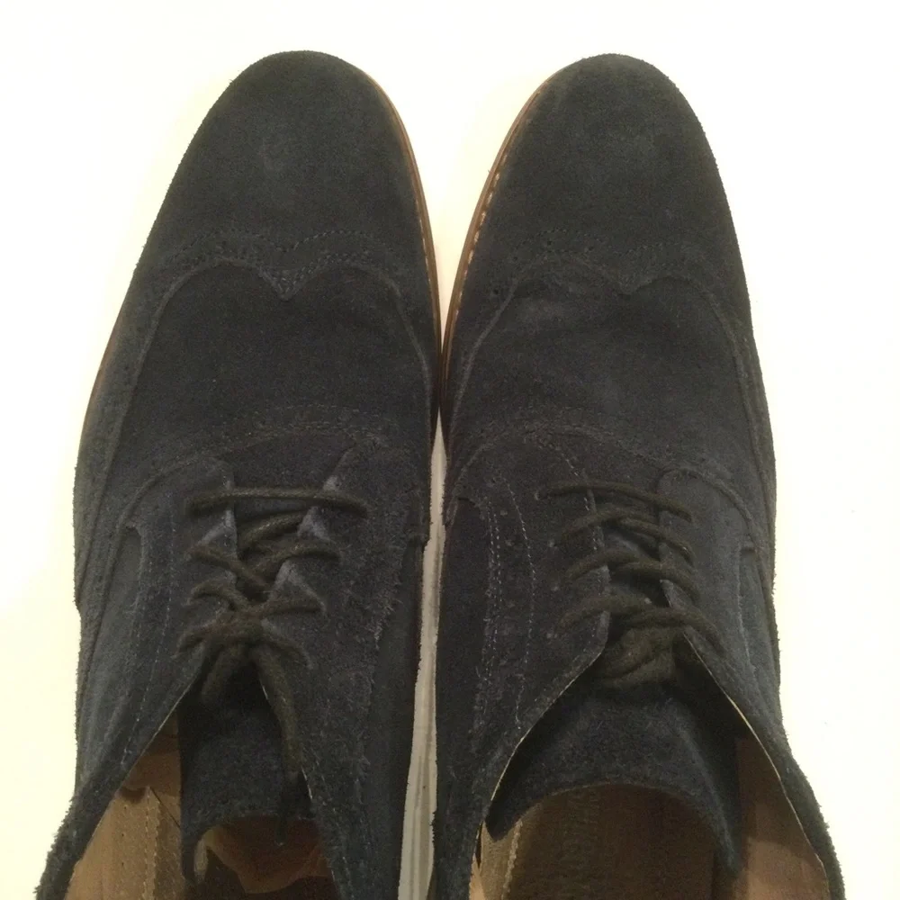 Stacy Adams Navy Suede Wingtip Chukka Boot Size 11.5